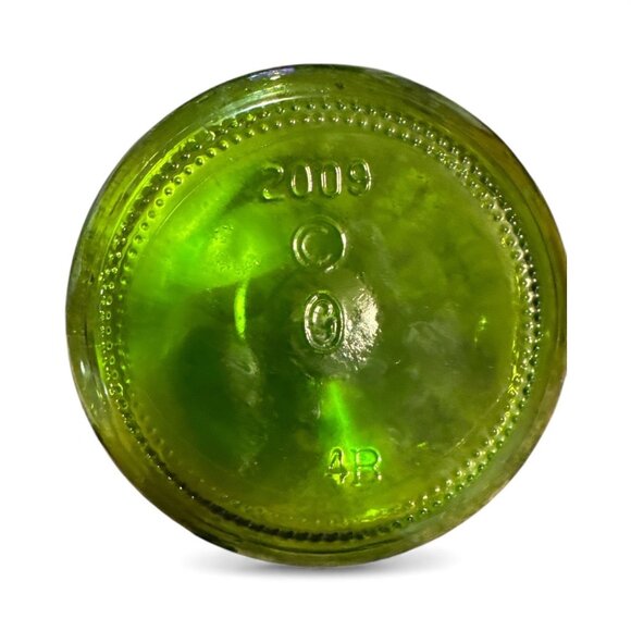 Green Recycled Glass Demijohn Vase 10” Thick Decorative Bottle Rustic Farmhouse - Picture 2 of 4